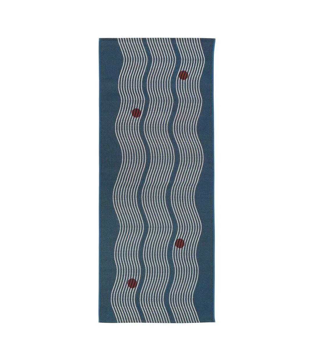 Tapis de Cuisine Antidérapant Nippon 75x200cm Bleu-2
