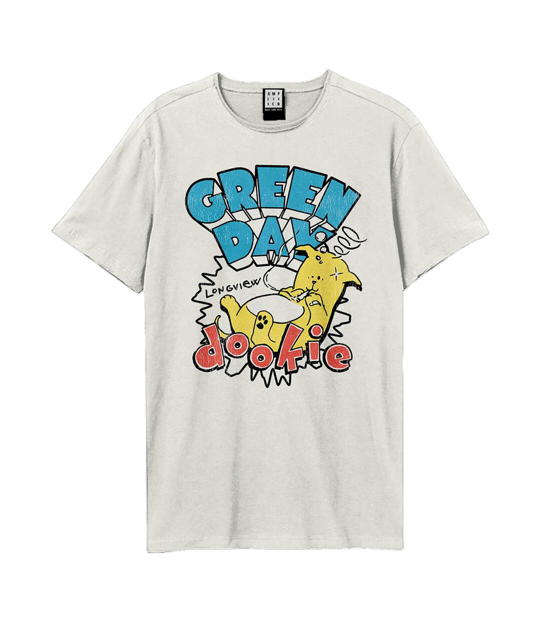 T-shirt dookie longview adulte vieux blanc Amplified