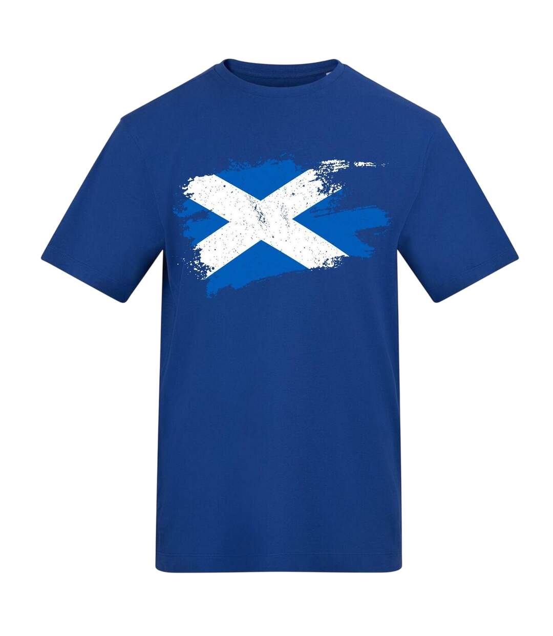 Unisex Adult Scottish Flag T-shirt Blue AWD-2