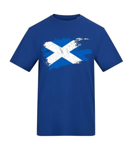 Unisex Adult Scottish Flag T-shirt Blue AWD