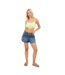 Womens/ladies Rib Knit Crop Top Lime Brave Soul-4