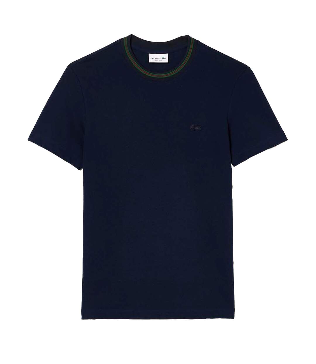 Mens Stripe Pique Stretch T-shirt Blue Lacoste-2