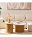 Table basse avec plateau effet marbre HOMELYA - Blanc-2