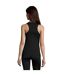Womens/ladies Sporty Tank Top Black SOLS-3