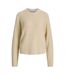 Pull Manches Raglan Motif/style Tricoté Femme Beige Pâle JJXX-1