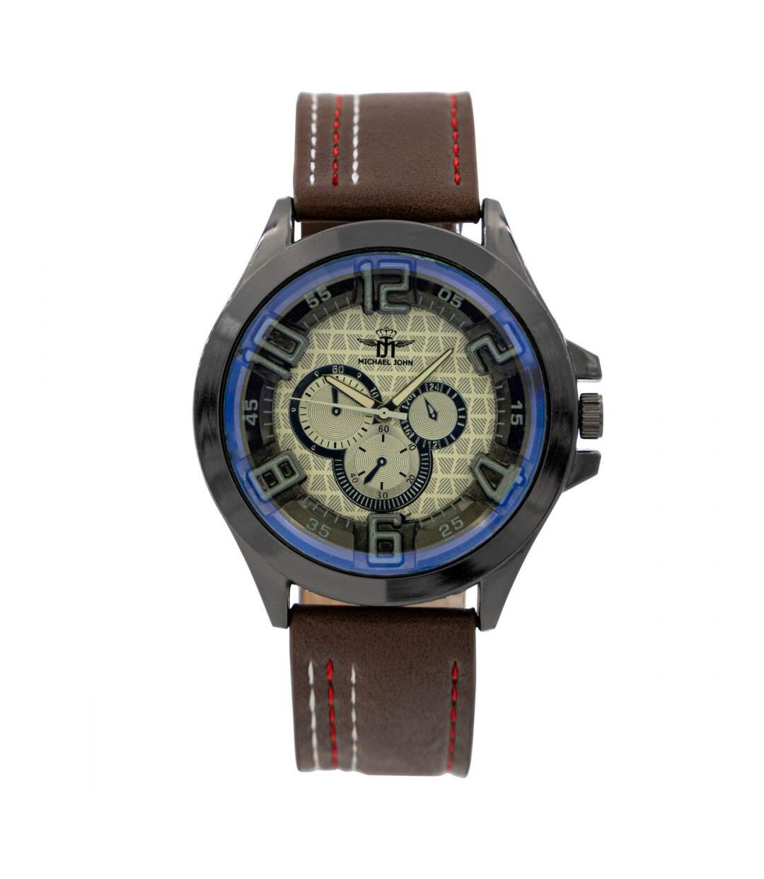 Montre d' Homme Marron Chrono M. JOHN