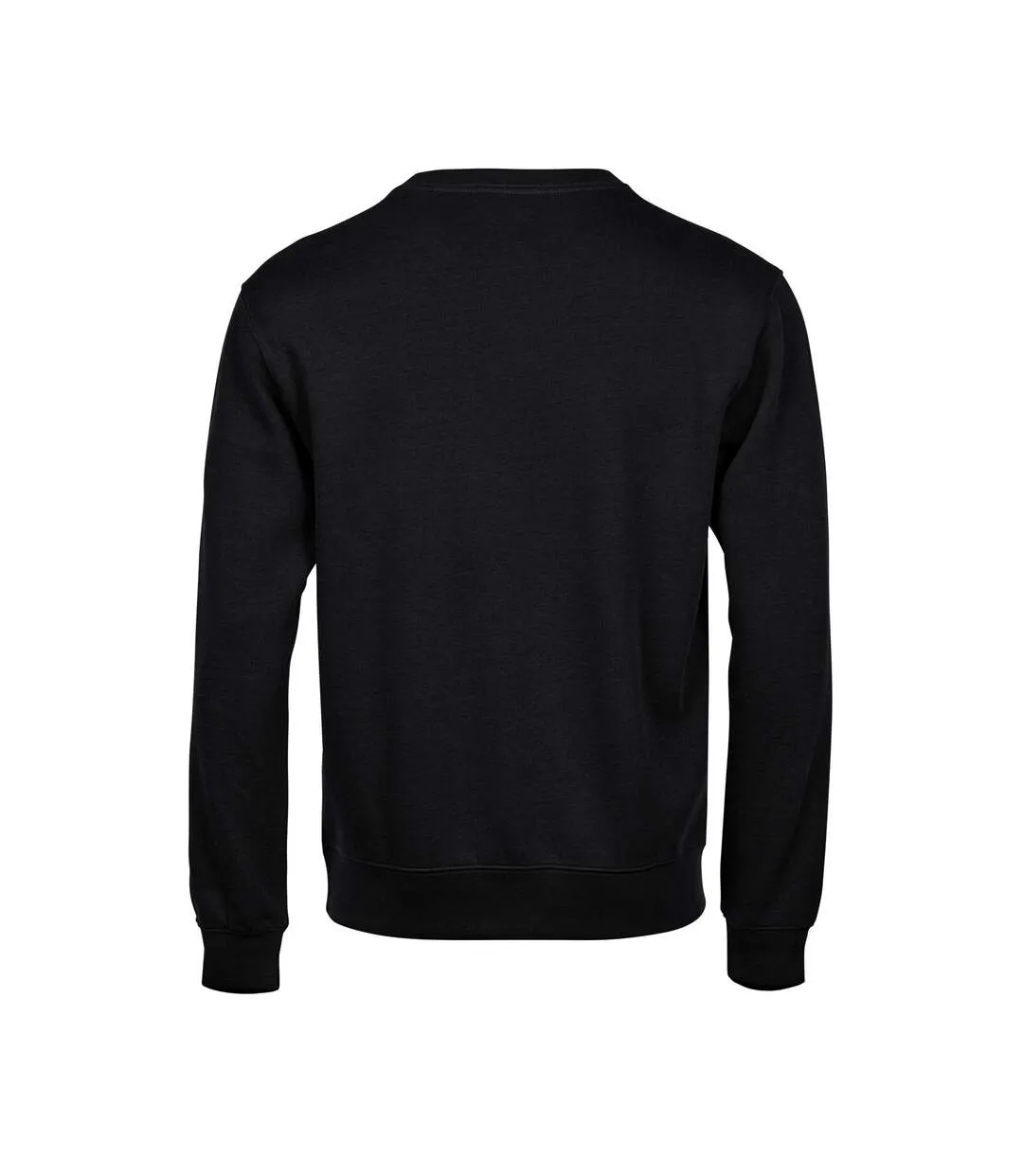Mens Ribbed Interlock Crew Neck Sweatshirt Black Tee Jays-2