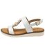 Womens/ladies Joana Chain Detail Sandals White Lotus Shoes-2