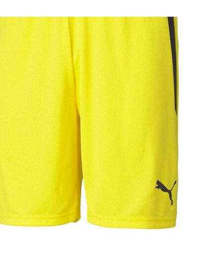 Short De Foot Motif/style Rayure Latérale Teamliga Homme Jaune Noir Puma
