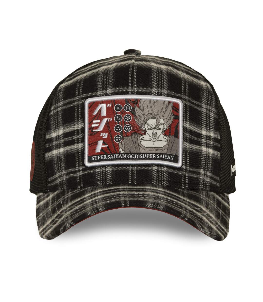 Casquette trucker premiumr filet et patch Dragon Ball Super God Capslab-2