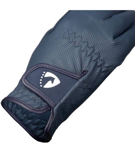 Hy Womens/Ladies Sparkle Riding Gloves (Navy)