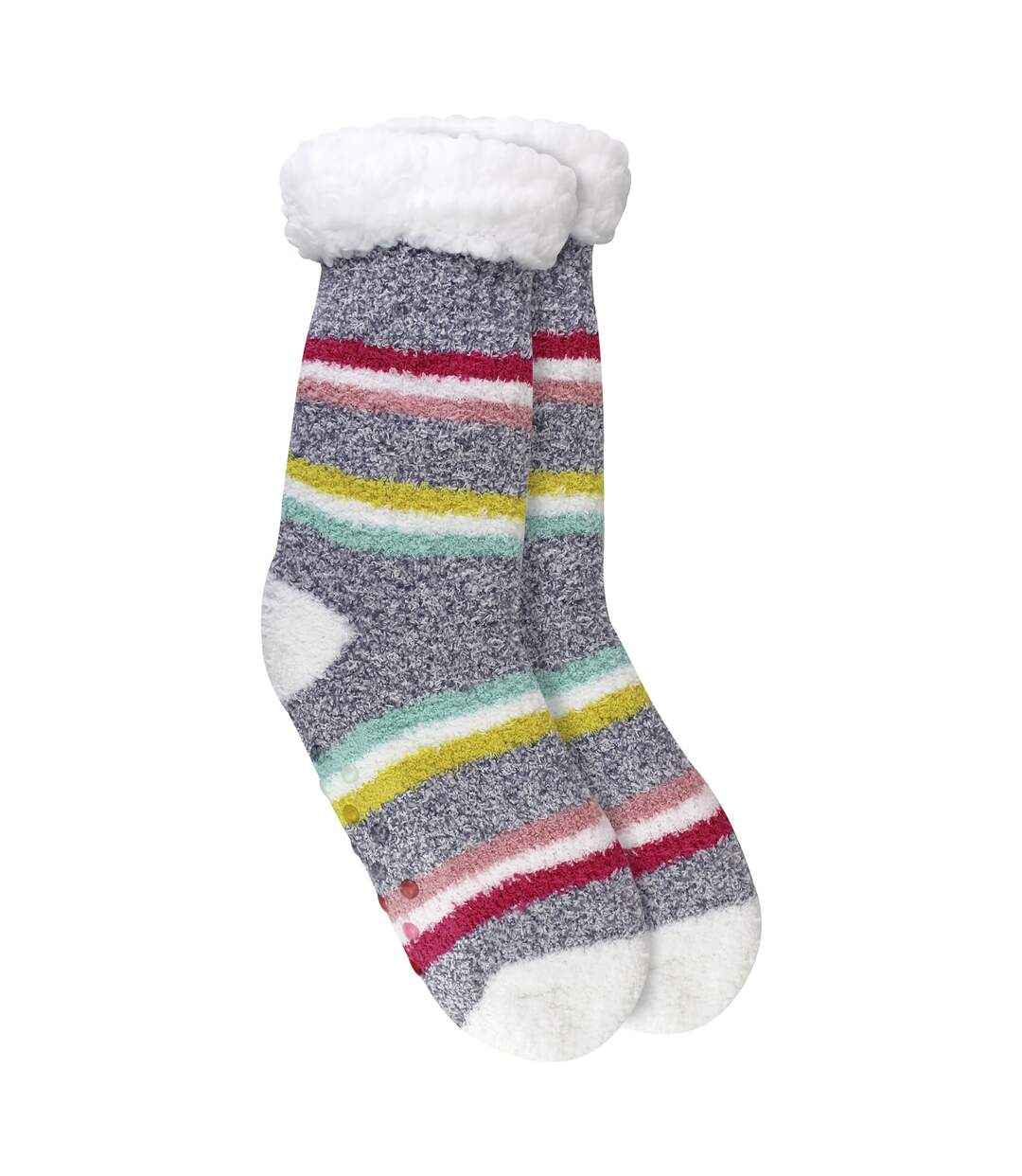 Ladies Soft Fluffy Lounge Socks | Warm Cosy Home Slipper Socks-4