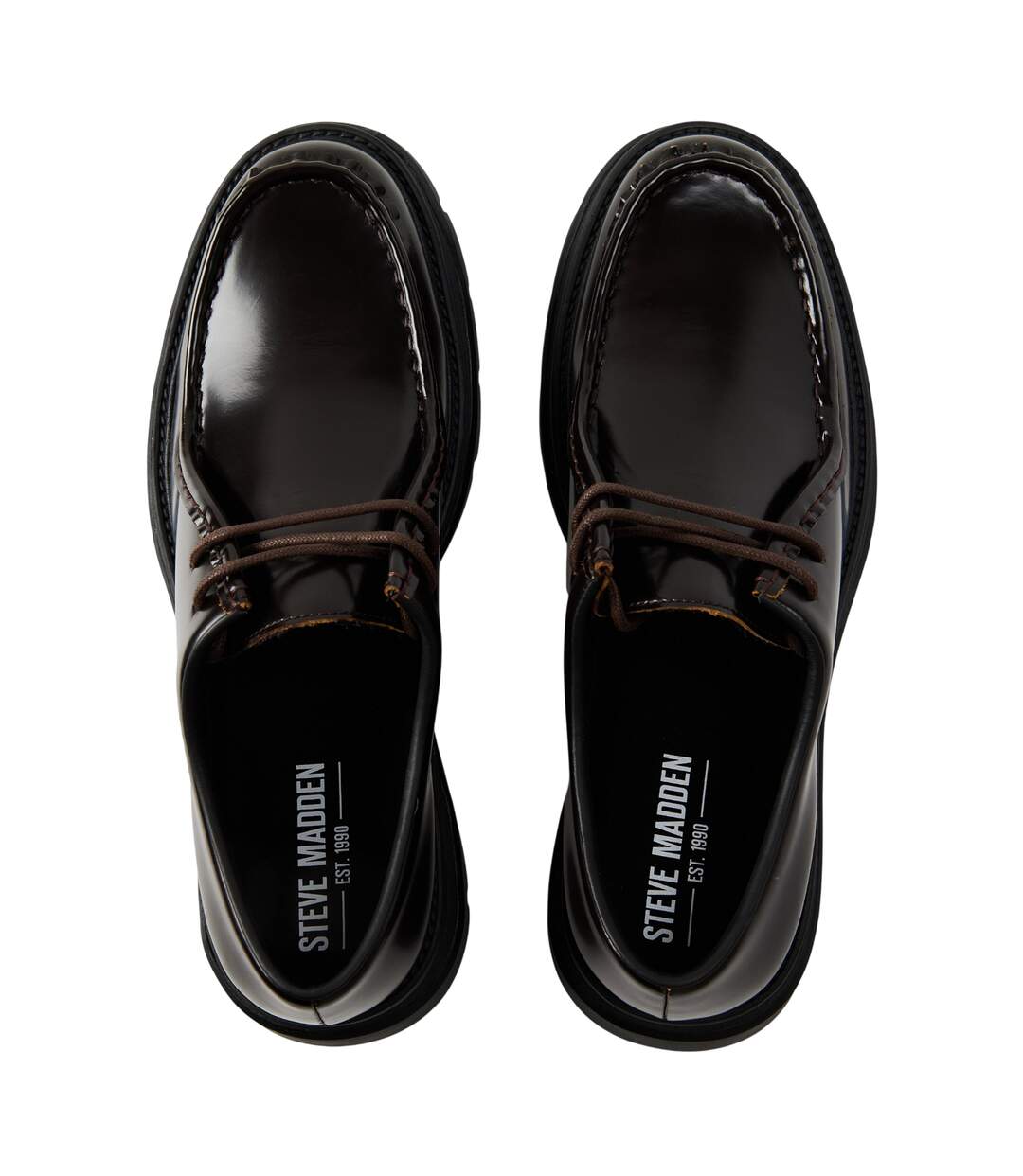 Mens Reice Leather Backless Flat Mules Brown Steve Madden-3