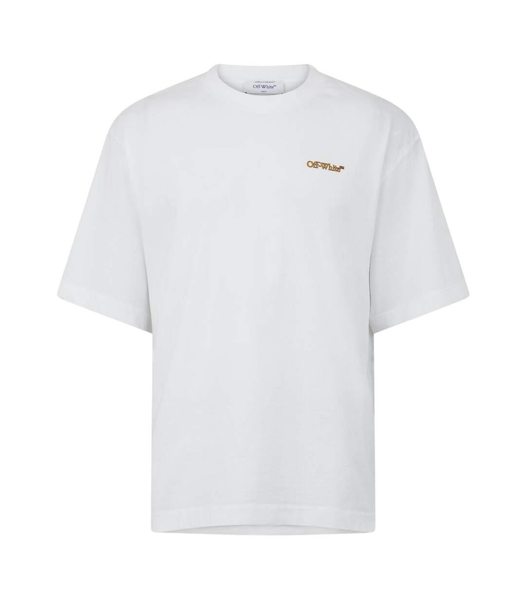 Unisex Adult Arrow Cotton Skater T-shirt White Citrus Off White-1