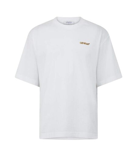 Unisex Adult Arrow Cotton Skater T-shirt White Citrus Off White