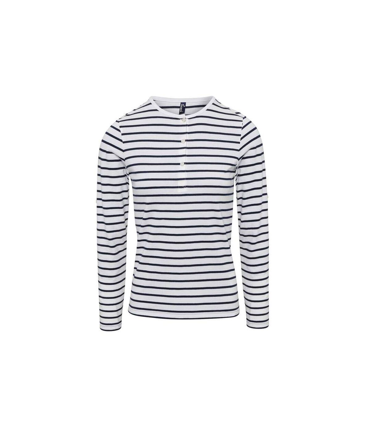 Premier - T-shirt LONG JOHN - Femme (Blanc / bleu marine) - UTRW6236
