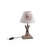 Lampe avec pied en bois décor ski (Lot de 2)