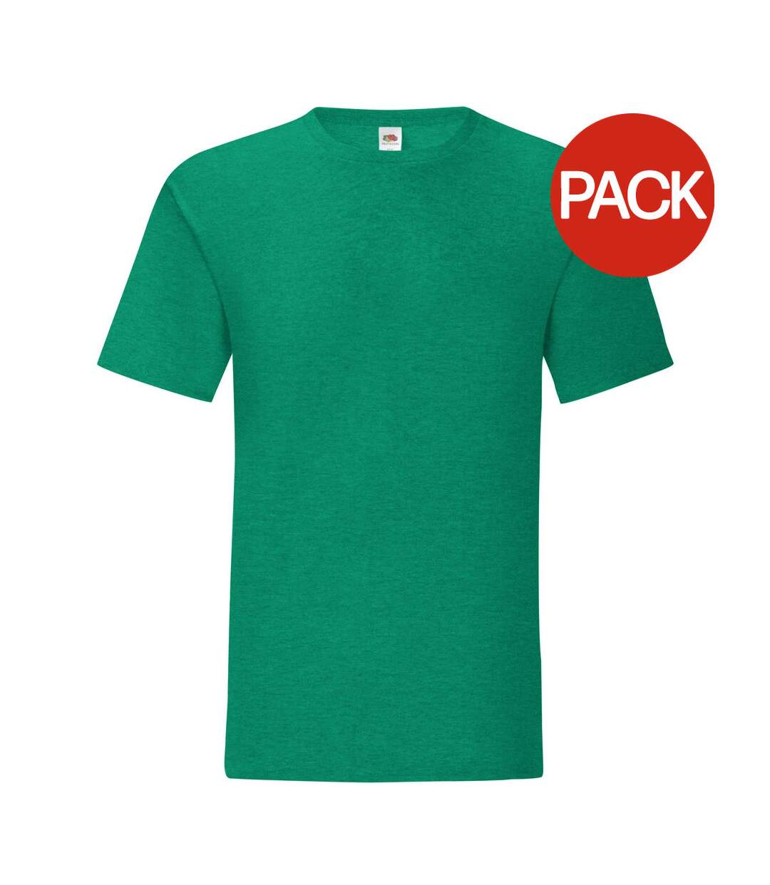 T-shirt iconic hommes vert chiné Fruit of the Loom-1