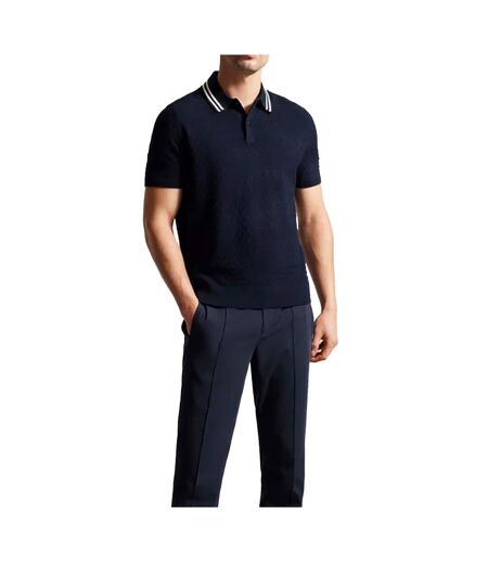 Mens Mahana T-stitched Regular Polo Shirt Navy Ted Baker