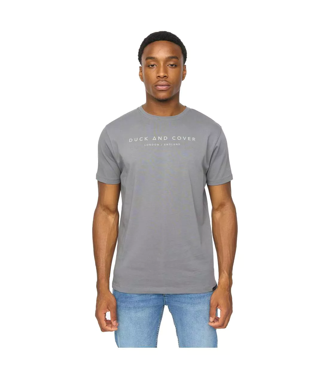 Mens Crytons Heavyweight T-shirt Petrol Duck And Cover-2