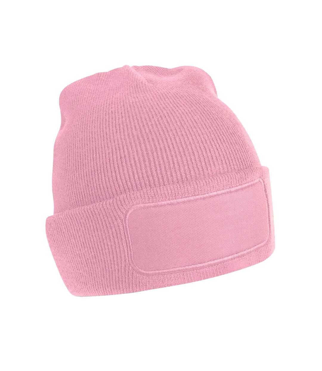 Unisex adult original patch beanie dusty pink Beechfield-1