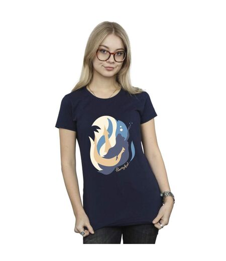 Disney T-shirt en coton Femme/Ladies The Little Mermaid Colour Silhouettes (Bleu marine) - UTBI26316