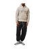 Mens Logo Sherpa Quarter Zip Hoodie Grey MKI MIYUKI ZOKU-1