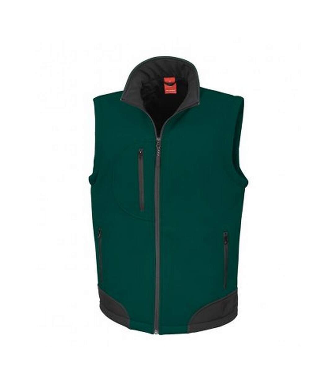 Mens soft shell bodywarmer bottle green/black Result-1