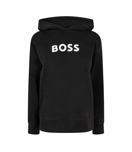 Womens/ladies Logo Hoodie Black Boss