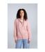 Womens/ladies Nikki Organic Zipped Hoodie Light Pink Animal-1
