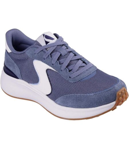 Womens/ladies Blvd Retro Suede Trainers Navy Skechers