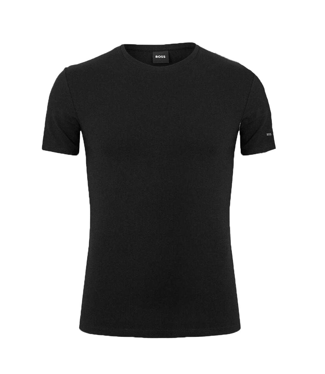 T-shirt Motif/style Imprimé Sur Manche Homme Noir Boss-1