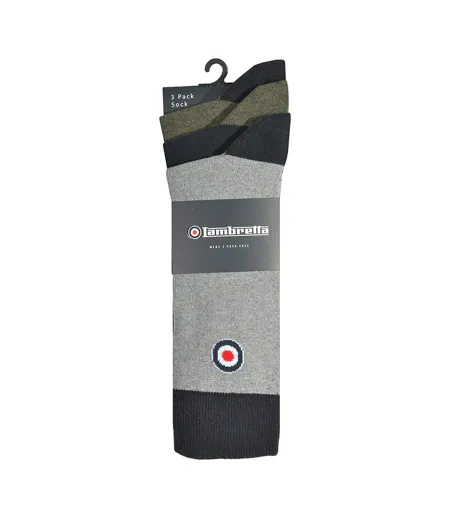 Chaussettes Motif/style Cachemire Homme Gris Bleu Marine Kaki Gris Lambretta