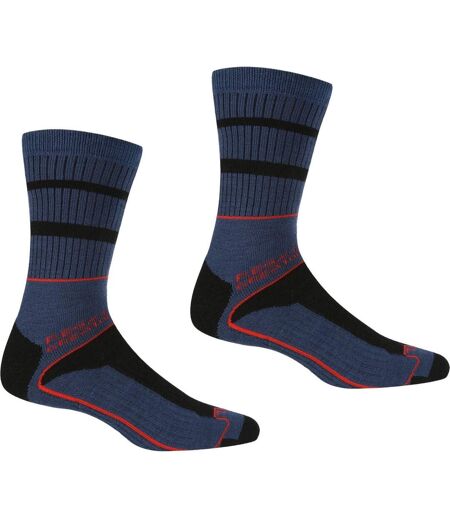 Chaussettes Samaris Season Homme Denim Foncé Orange Noir Regatta
