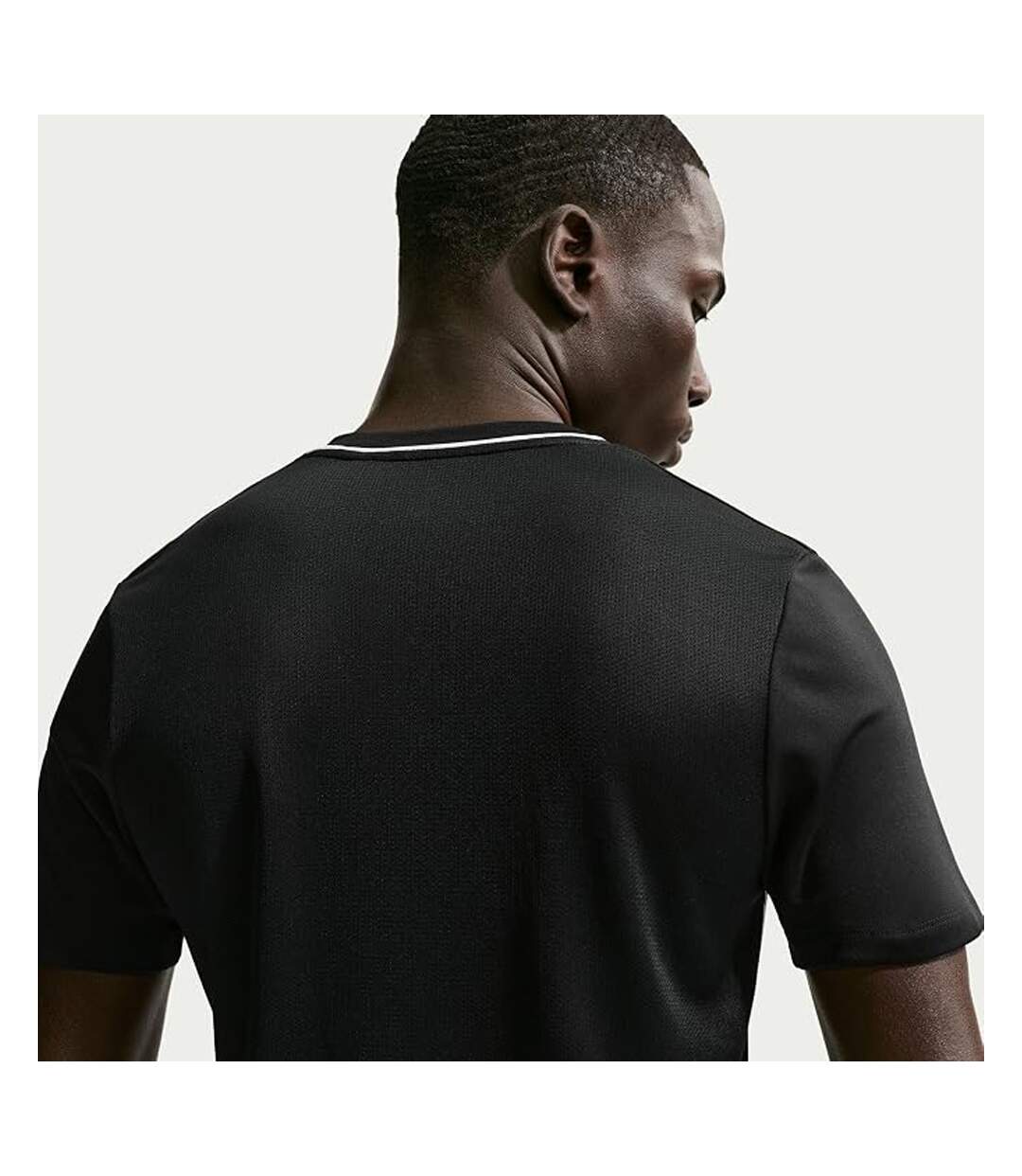 Maillot Manches Courtes Motif/style Passepoil Contrasté Park Homme Noir Nike-4