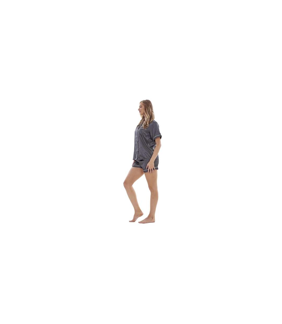 Ensemble De Pyjama Court Manches Courtes Femme Charbon Keanu-1