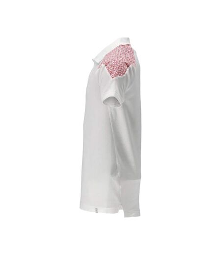 Unisex Adult Food & Care Polo Shirt White Traffic Red Mascot