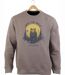CHALLENGER PARK3 — Sweat imprimé taupe : l'alliance du confort et du style moderne-2