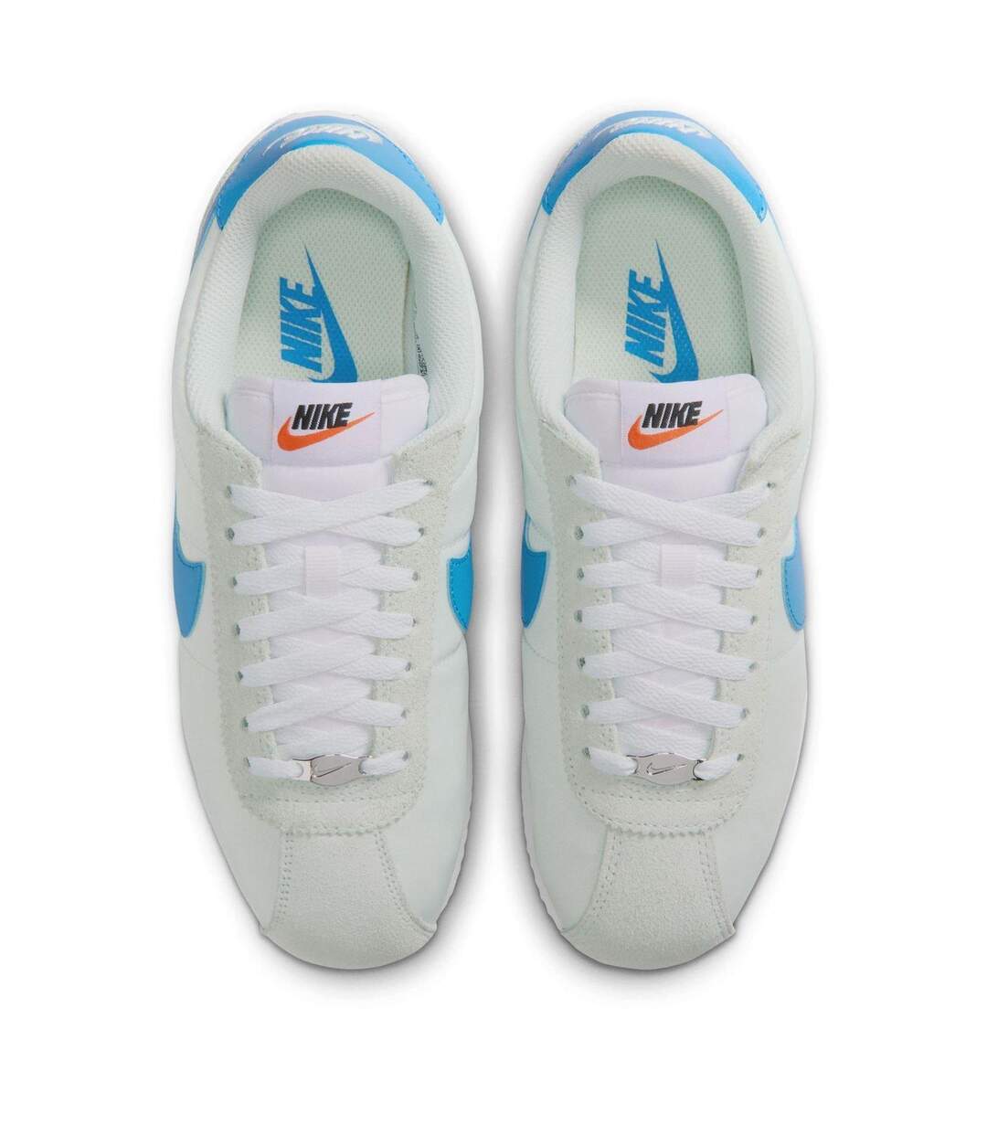 Womens/ladies Cortez Suede Trainers Barley Green Nike-4