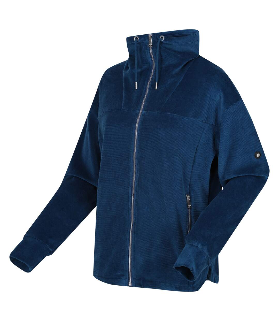 Womens/ladies velour full zip fleece jacket blue opal Regatta-4