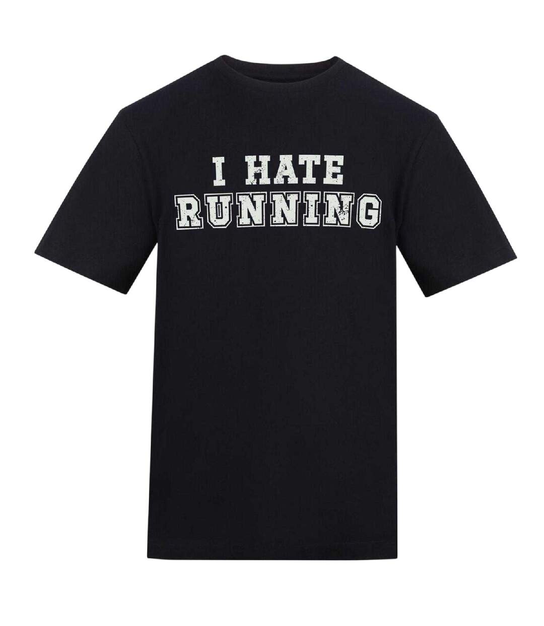 Mens I Hate Running T-shirt Black AWD-1
