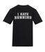 Mens I Hate Running T-shirt Black AWD-1