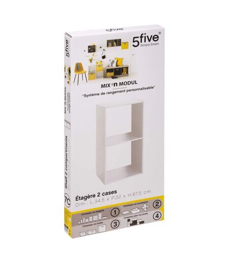 Etagère 2 Cases Mix - P. 34,5 cm x H. 67,5 cm - Blanc