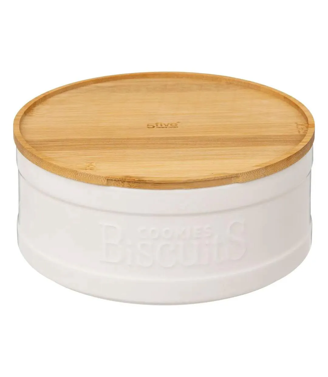 Boîte à Biscuit Natureo 22cm Blanc-1