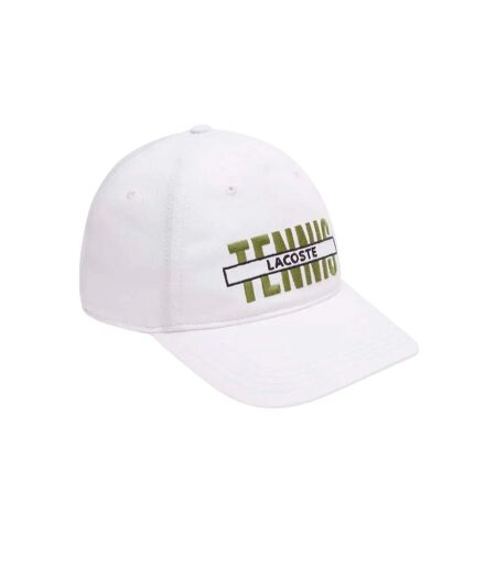 Embroidered Gabardine Baseball Cap Cream Lacoste