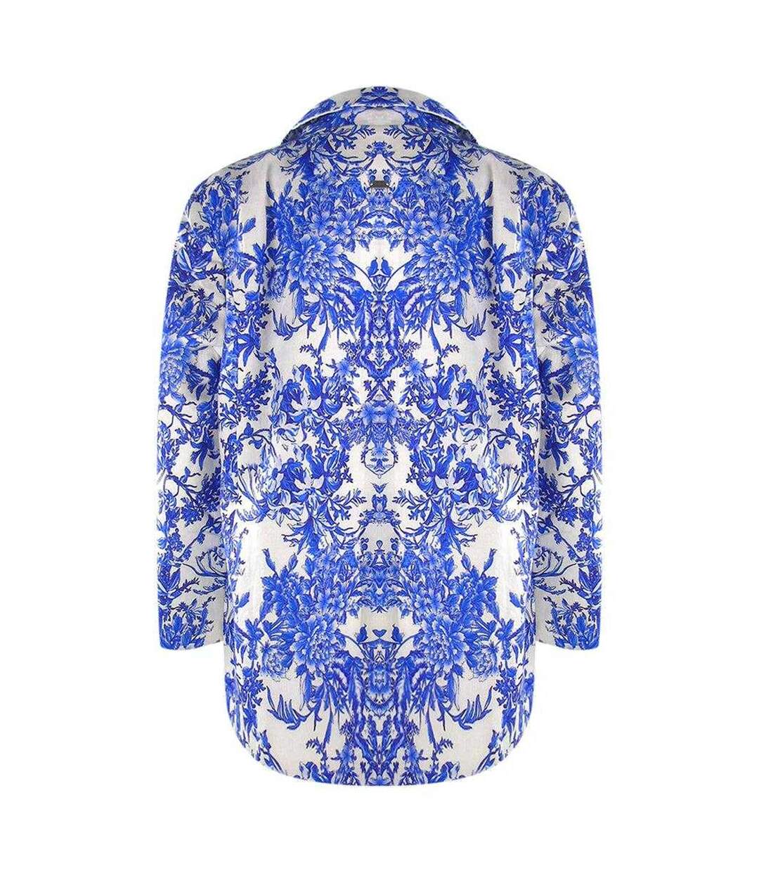 Womens/ladies Floral Boyfriend Jacket Blue Inoa-2