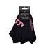 Chaussettes femme LULU CASTAGNETTE Qualité et Confort-Assortiment modèles photos selon arrivages- Pack de 3 LULU Sneaker Fluo Noires