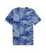 T-shirt Bleu Homme Puma Aop - L