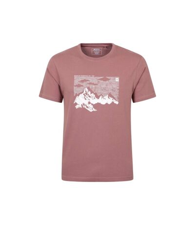 Mens mountain t-shirt burgundy Mountain Warehouse