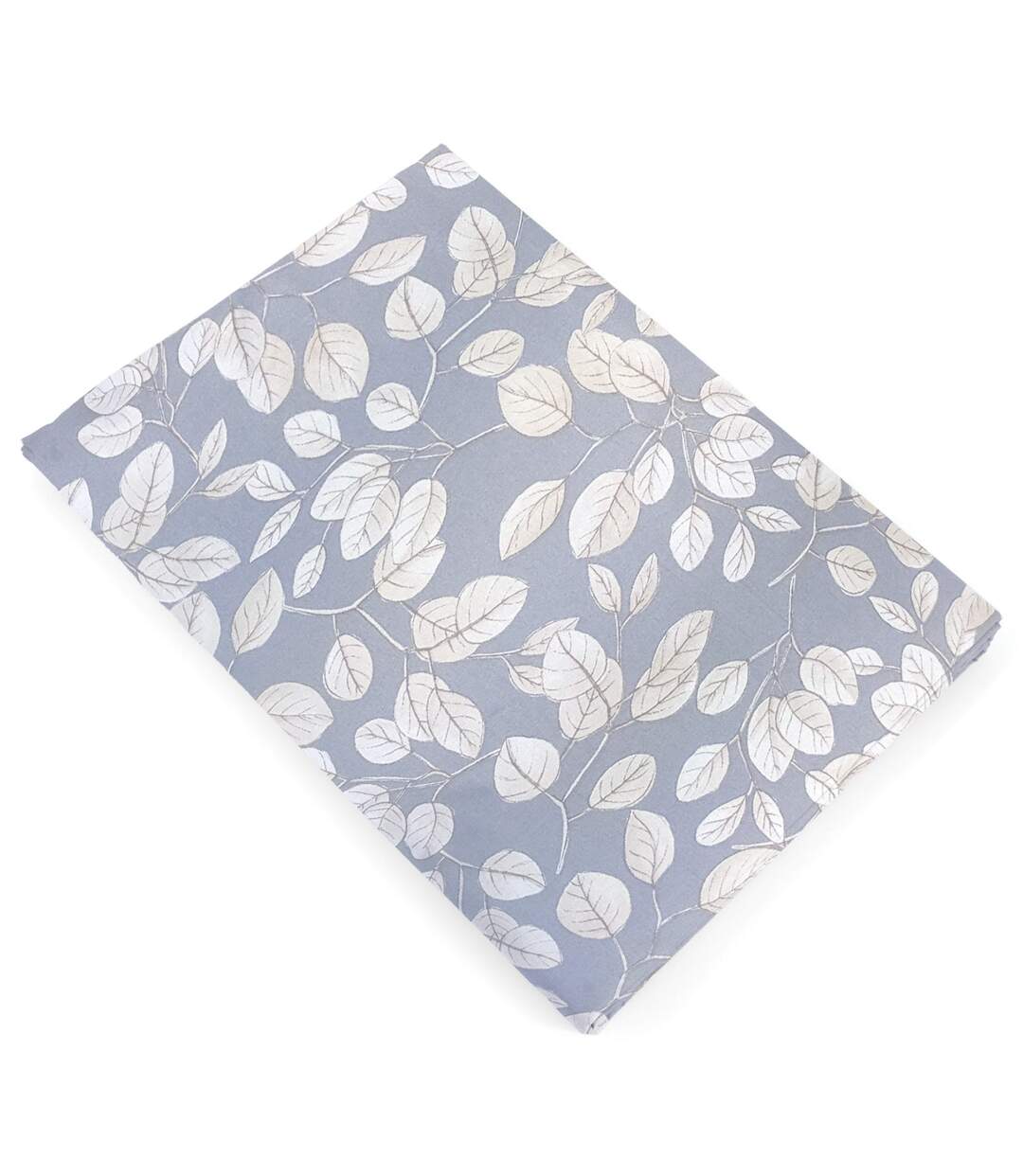 Drap plat percale de coton LISON GRIS-1